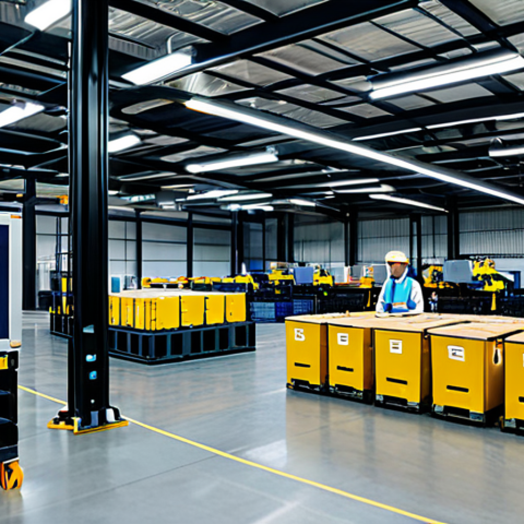 Supply Chain Transparency**

"A well-lit warehouse scene showcasing crates with scannable QR codes.  Robotic arms are visible in the background, assisting with sorting.  A diverse team in professional work attire are monitoring screens displaying a blockchain network.  Emphasis on cleanliness and efficiency.  safe for work, appropriate content, fully clothed, professional, perfect anatomy, natural proportions, high quality."

**