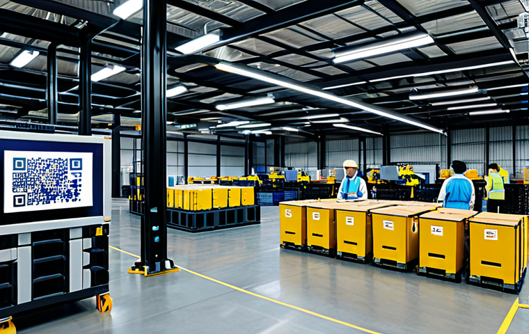 Supply Chain Transparency**

"A well-lit warehouse scene showcasing crates with scannable QR codes.  Robotic arms are visible in the background, assisting with sorting.  A diverse team in professional work attire are monitoring screens displaying a blockchain network.  Emphasis on cleanliness and efficiency.  safe for work, appropriate content, fully clothed, professional, perfect anatomy, natural proportions, high quality."

**